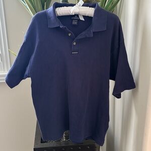 Givenchy Activewear VTG Mens Ribbed Waffle Blue Polo Shirt sz L GUC 100% cotton